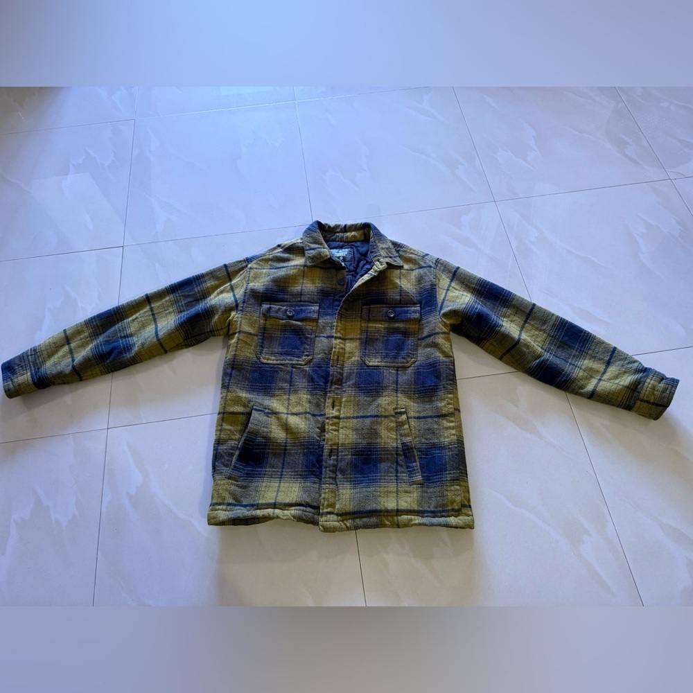- Men’s Houston White- green/ yellow plaid jacket Size S winter shirt - Picture 11 of 14